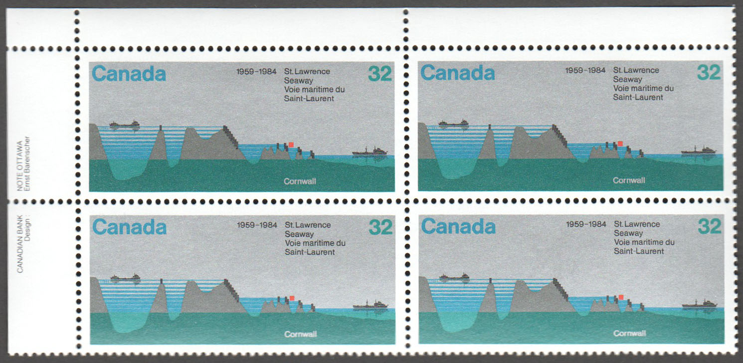 Canada Scott 1015 MNH PB UL (A7-5)